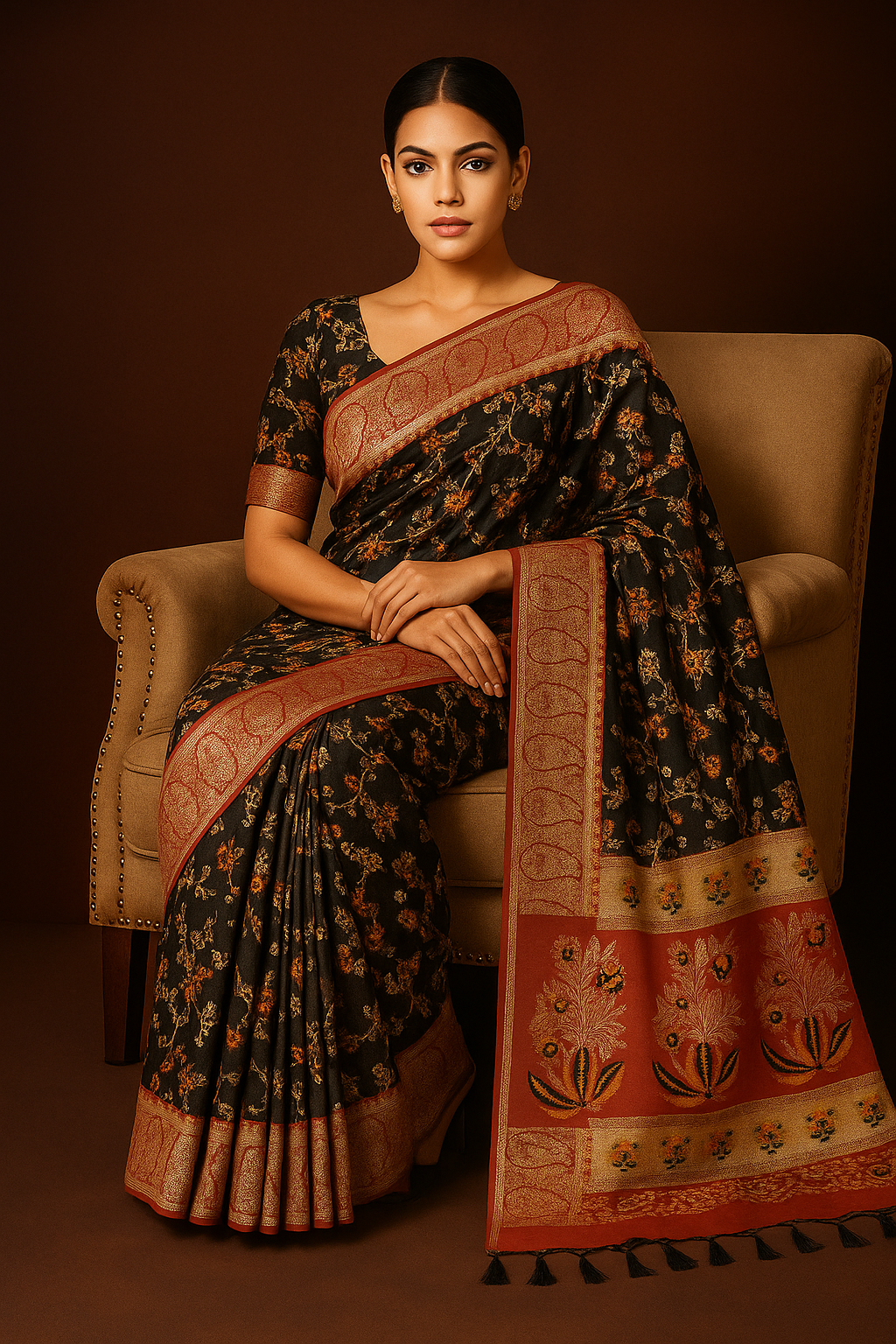 Savarna Benarasi Silk Saree