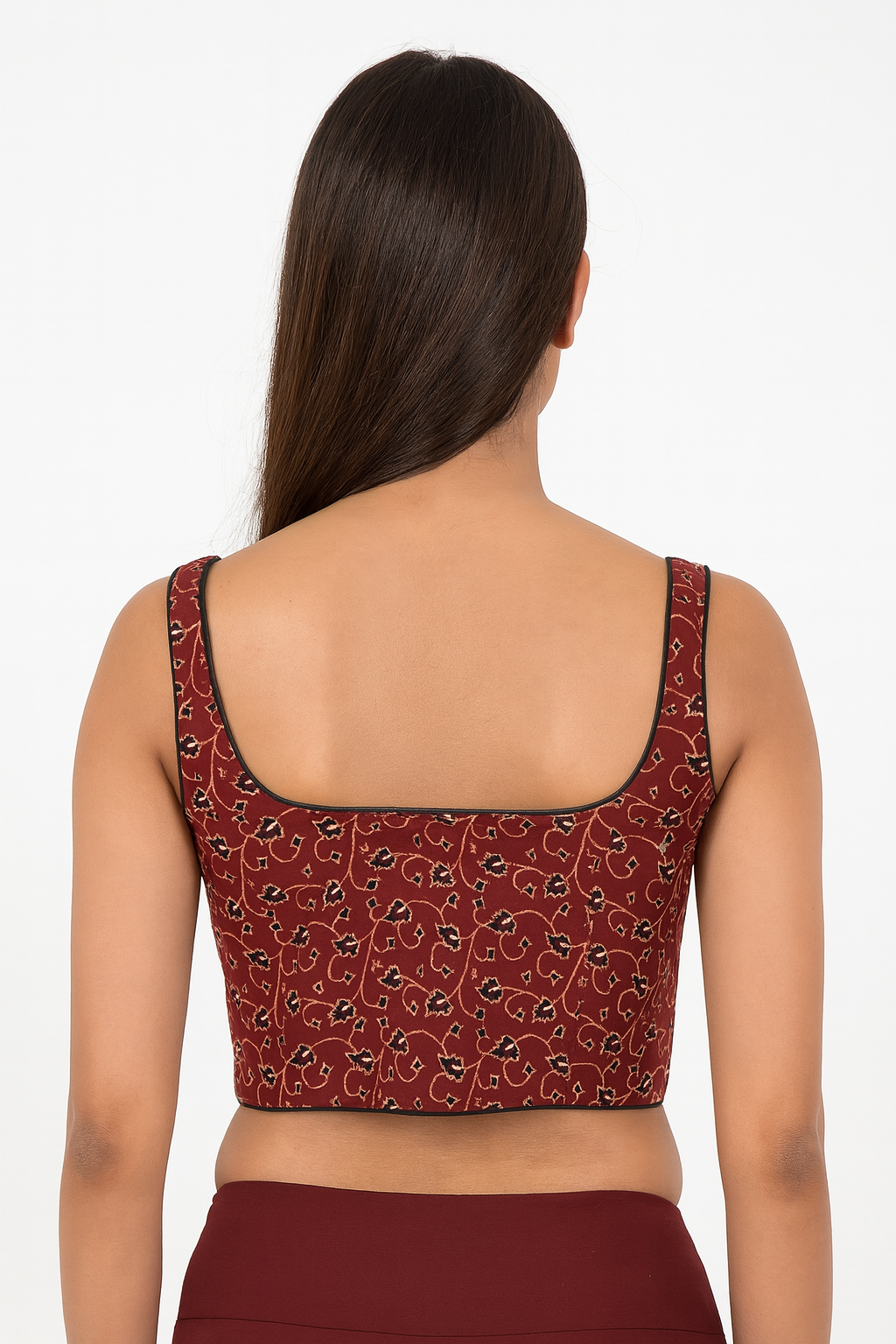 Pure Handcrafted Ajrakh cotton Designer Blouse