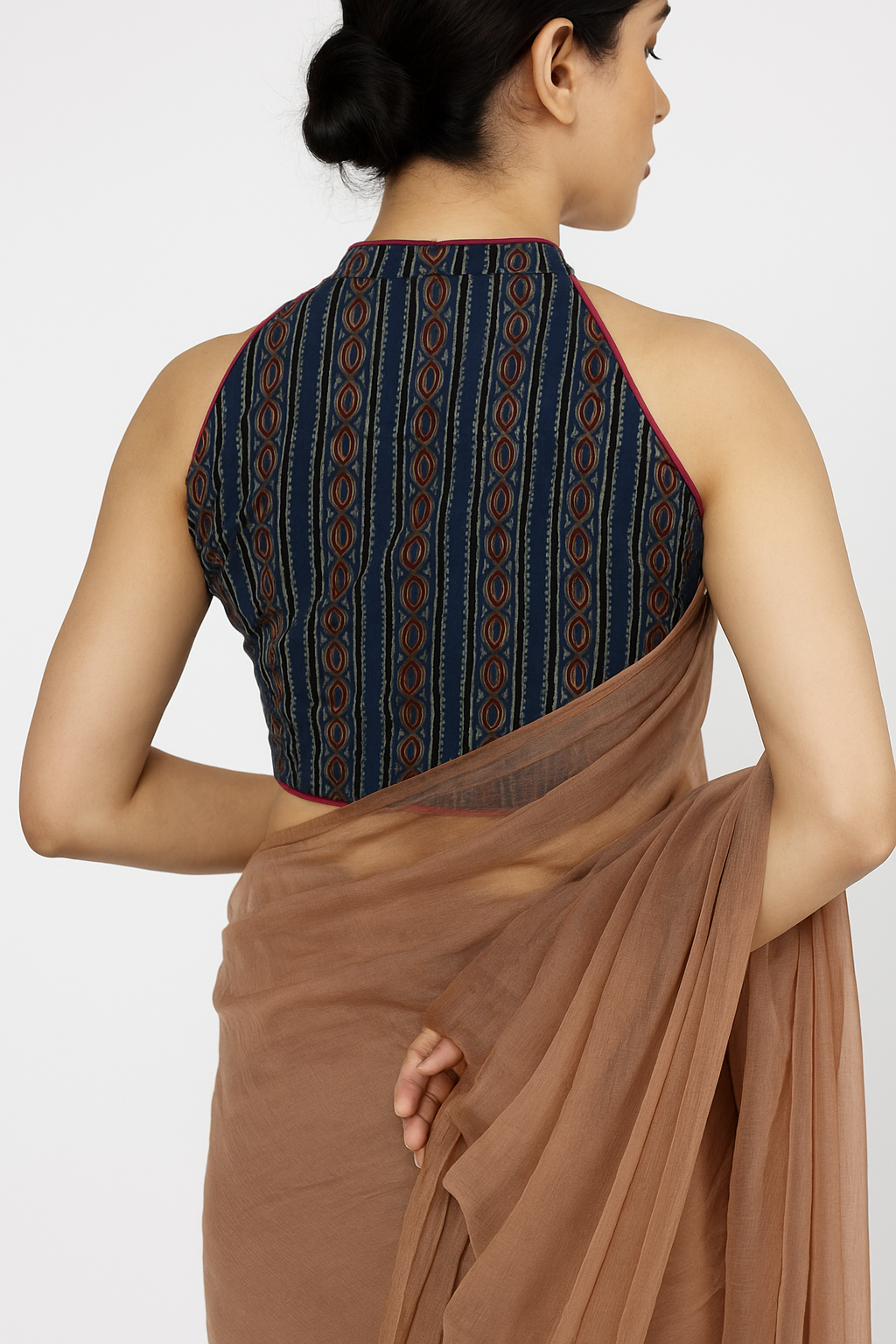 Pure Handcrafted Ajrakh cotton Designer Blouse