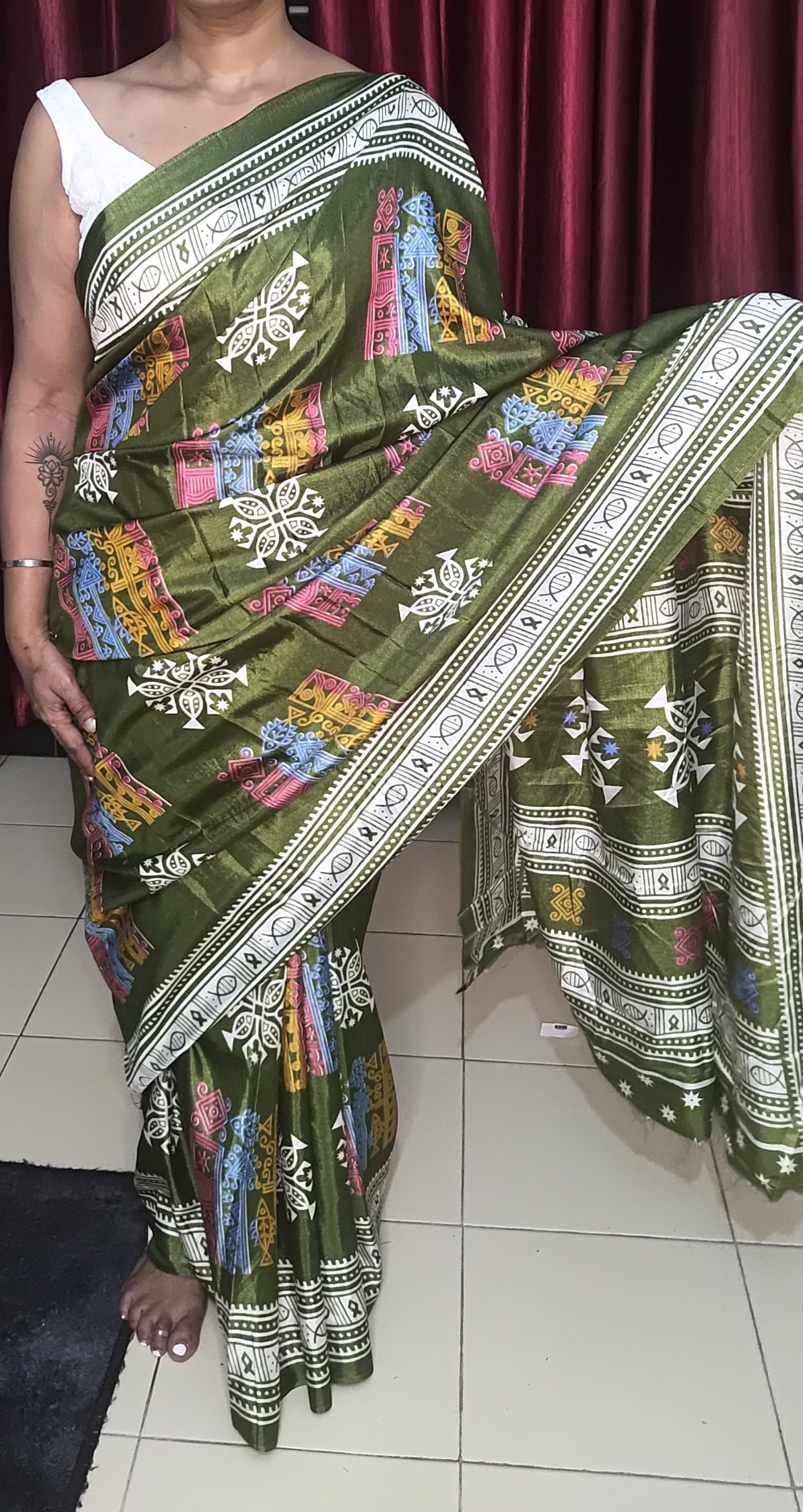 Printed Silk Saree
