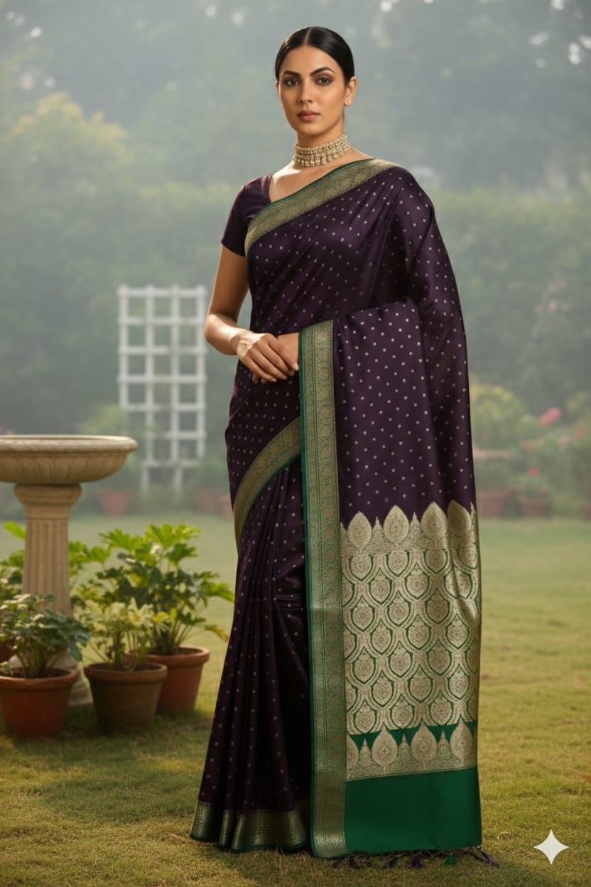 Hiranya Benarasi Silk Saree- Handcrafted Sustainable Banarasi Silk Saree with Zari