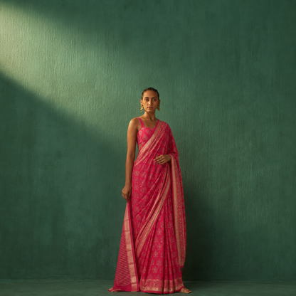 Ajrak Pure Cotton Saree