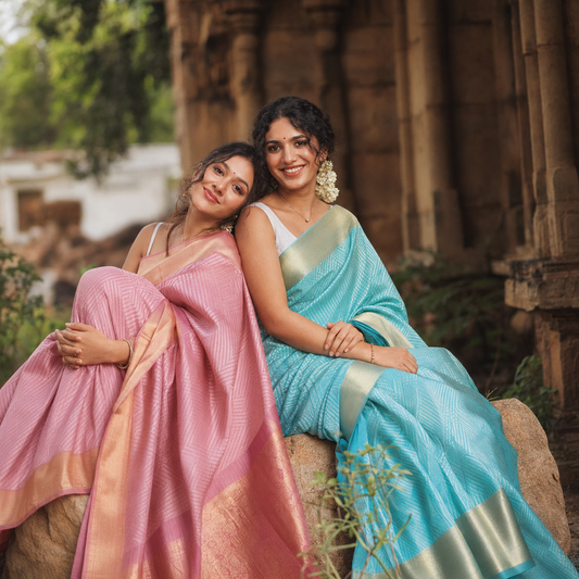 Zari Work Tissue Banarasi Saree