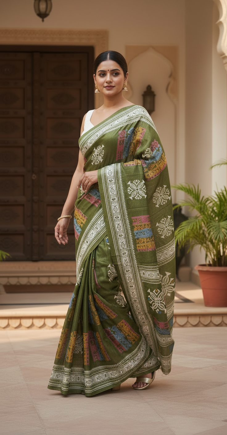 Printed Silk Saree
