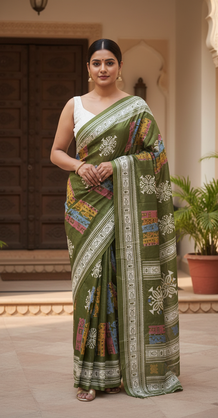 Printed Silk Saree
