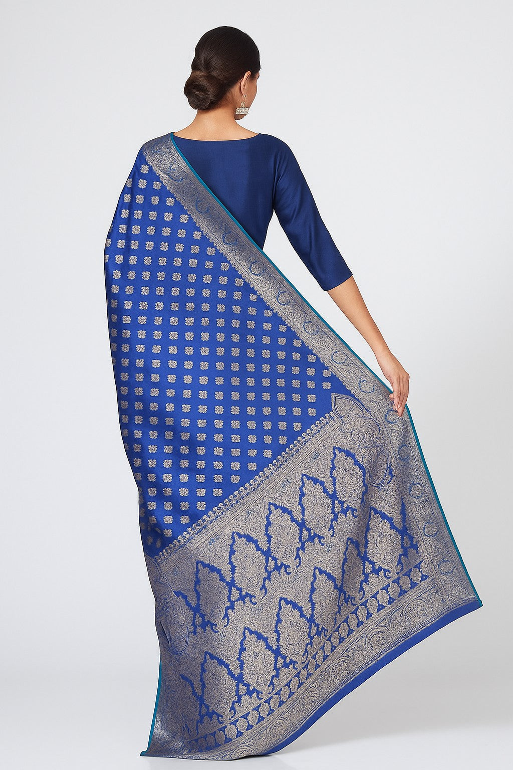 Nilambari Benarasi Silk Saree- Handcrafted Sustainable Banarasi Silk Saree with Golden Zari