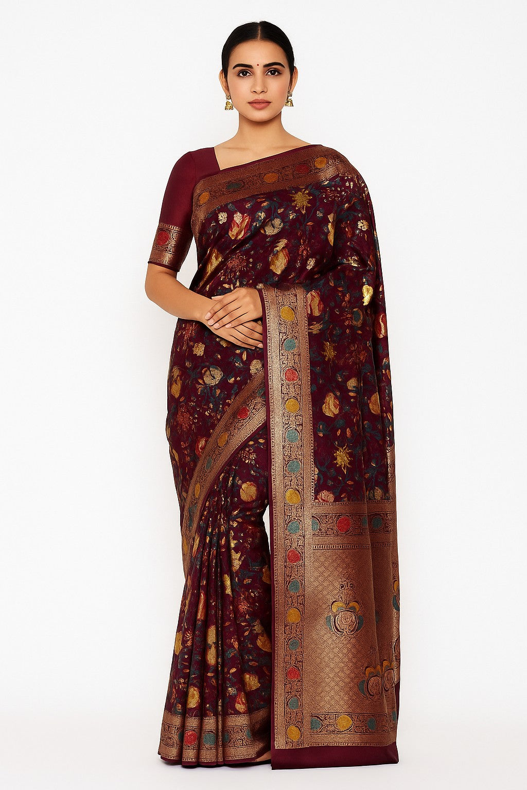 Savarna Benarasi Silk Saree- Handcrafted Sustainable Banarasi Silk Saree with Zari