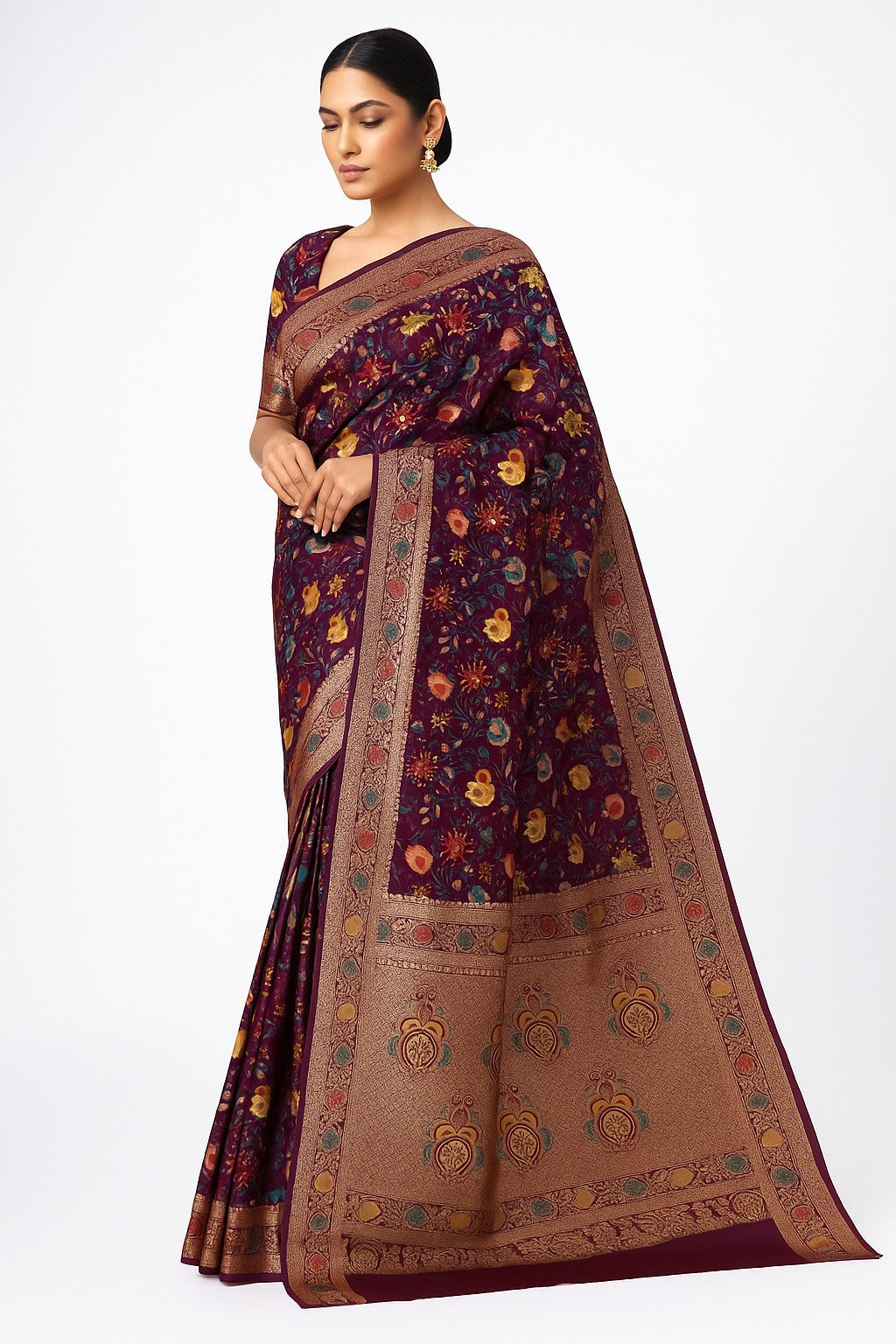 Savarna Benarasi Silk Saree- Handcrafted Sustainable Banarasi Silk Saree with Zari