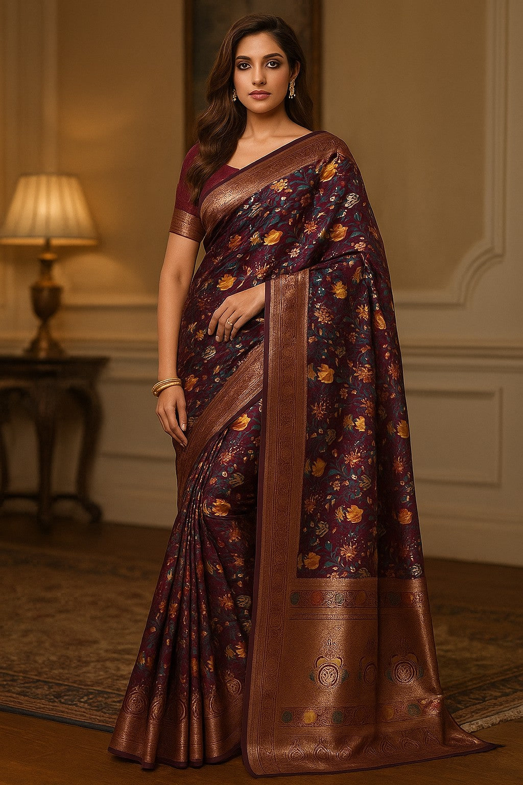 Savarna Benarasi Silk Saree- Handcrafted Sustainable Banarasi Silk Saree with Zari