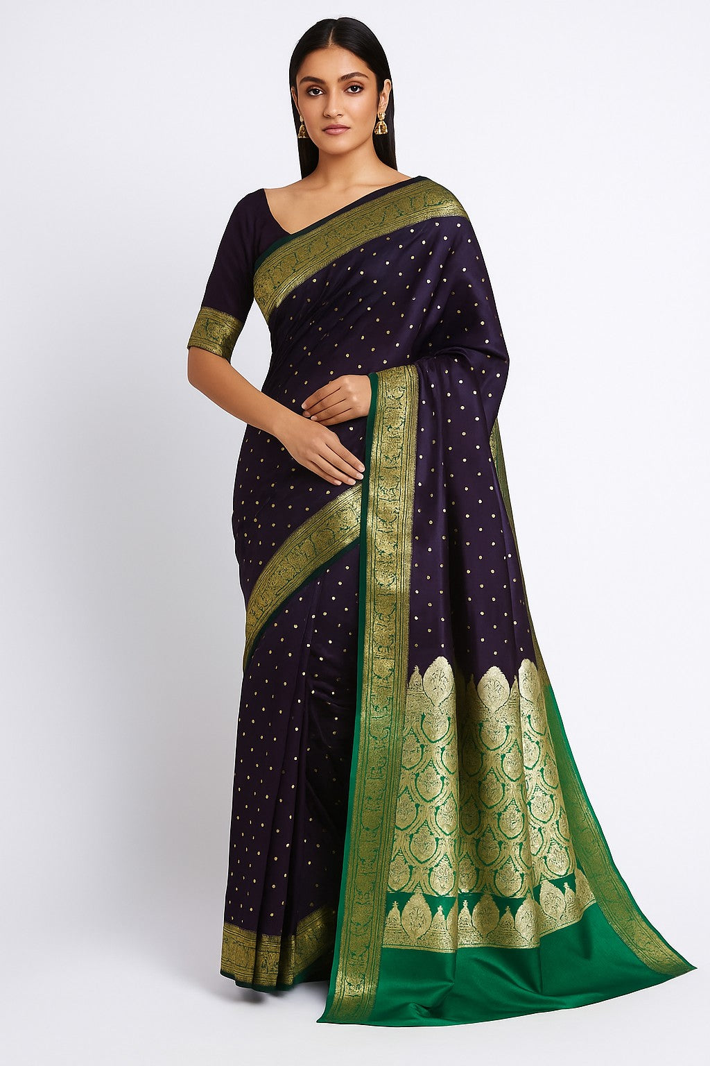 Hiranya Benarasi Silk Saree- Handcrafted Sustainable Banarasi Silk Saree with Zari