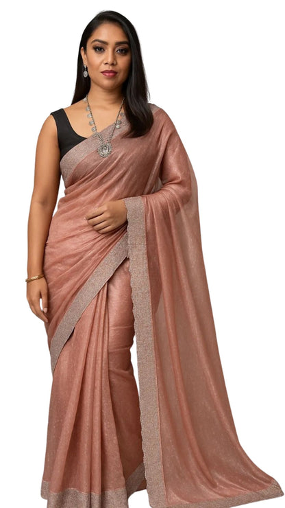 Dharohhar Designer Chiffon Saree with Luxe Embellished Finish