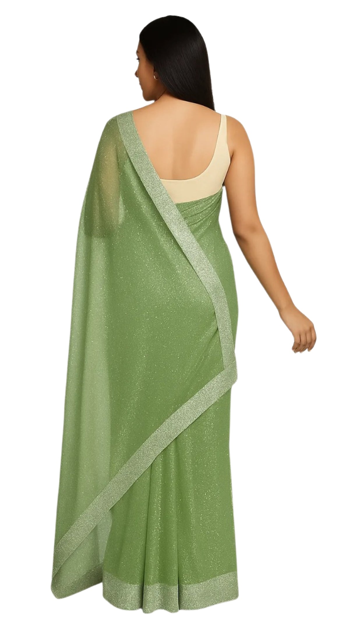 Dharohhar Designer Chiffon Saree with Luxe Jimmy Choo-Inspired Finish