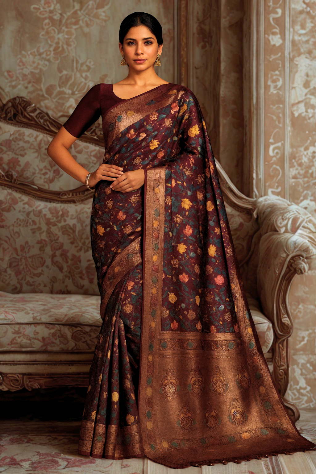 Savarna Benarasi Silk Saree- Handcrafted Sustainable Banarasi Silk Saree with Zari