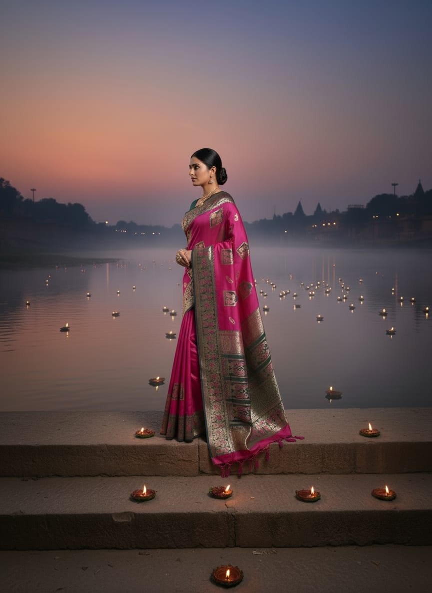 Dharohhar Lilabali Baluchuri Saree