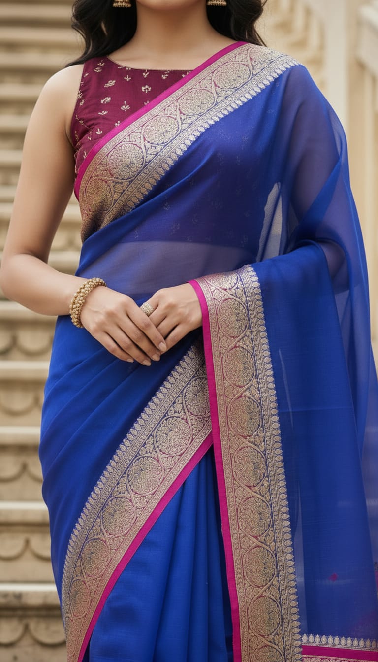 Ombrea Saree